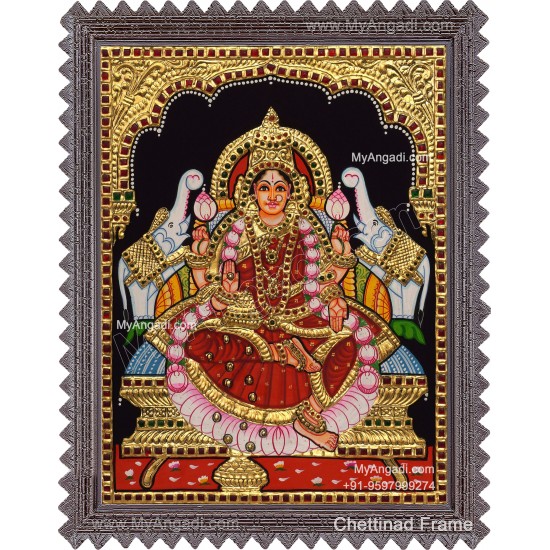 Gajalakshmi Tanjore Painting 