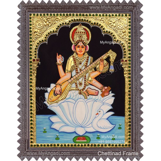 Saraswathi Tanjore Painting