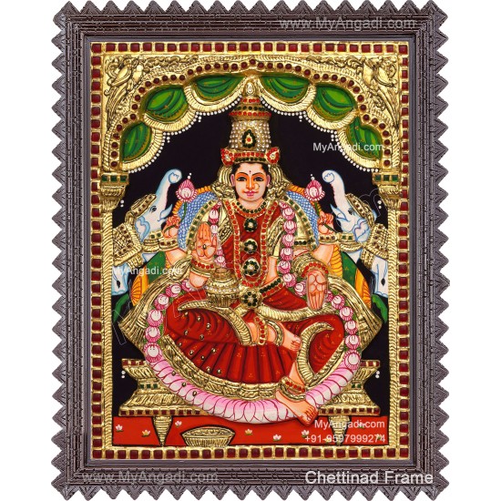 Gajalakshmi 3D Tanjore Painting