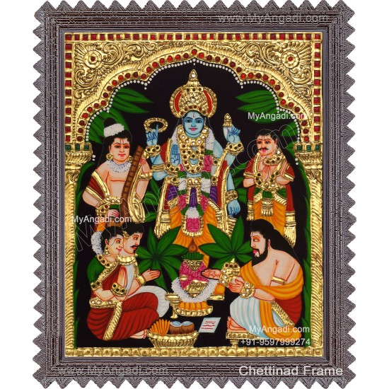 Sathya Narayana Swami Tanjore Painting