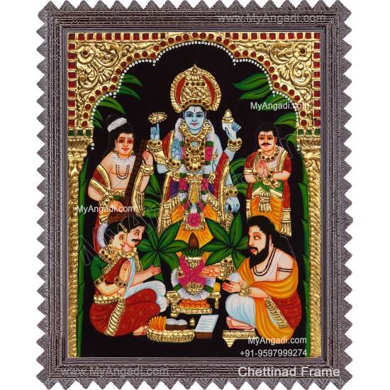 Sathya Narayana Swami Tanjore Painting