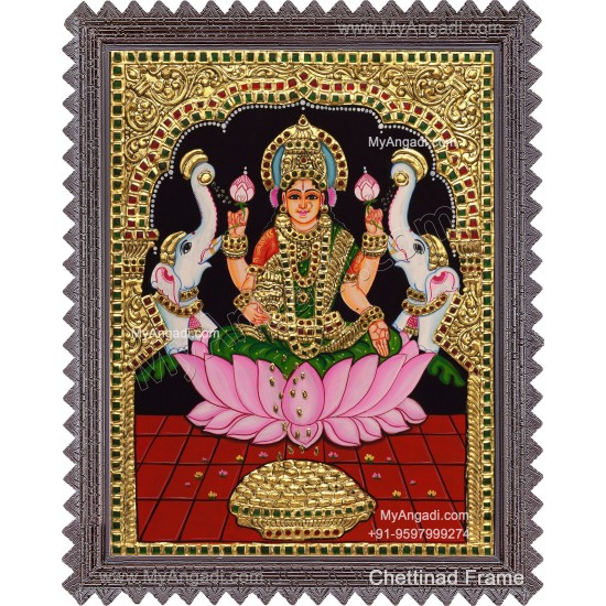 Gajalakshmi Tanjore Painting 