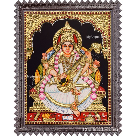 Saraswathi Tanjore Painting