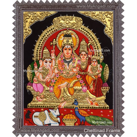 Shiva Parivar Tanjore Painting