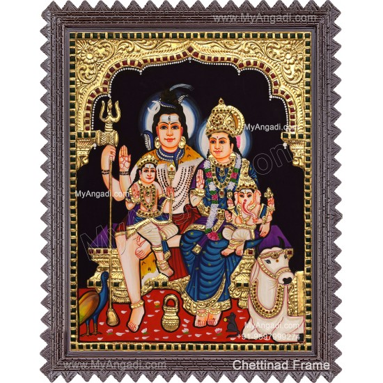Shiva Family Tanjore Painting