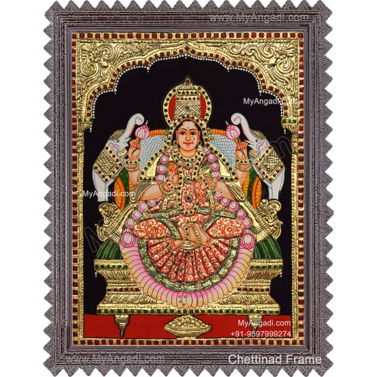 Gaja Lakshmi Tanjore Painting