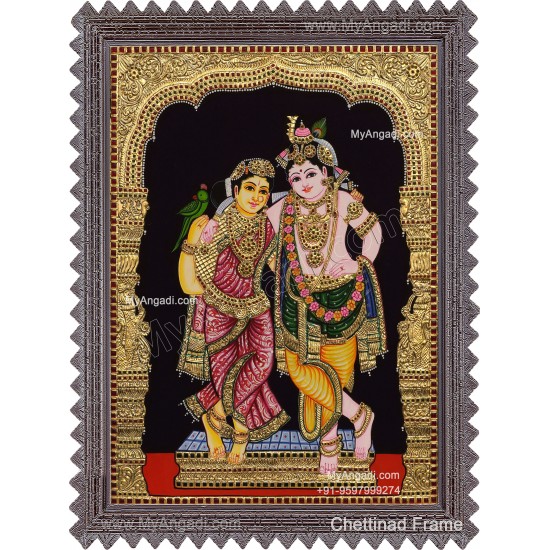 Radha Krishna Tanjore Painting