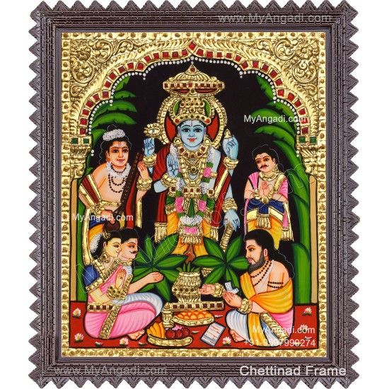 Sathya Narayana Swami Tanjore Painting