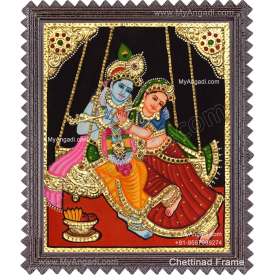 Radha Krishna Tanjore Painting