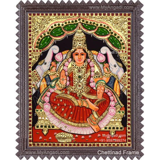 Gajalakshmi Tanjore Painting