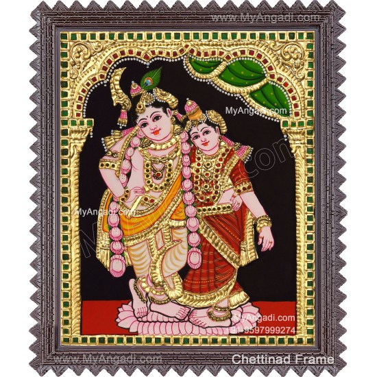 Krishna and Radhe Tanjore Painting