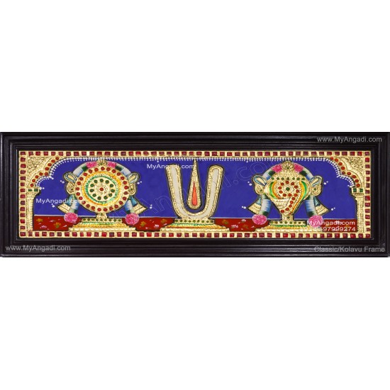 Sangu Chakram Namam Tanjore Painting