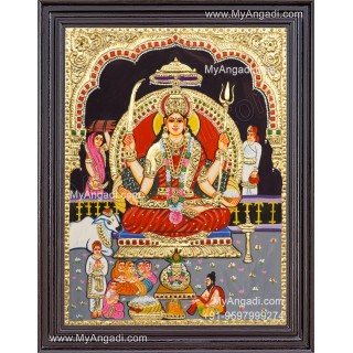 Santhoshi Maatha Tanjore Painting, Amman Tanjore Painting