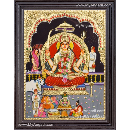 Santhoshi Maatha Tanjore Painting, Amman Tanjore Painting