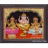 3D Ganesha Lakshmi Saraswathi Tanjore Painting