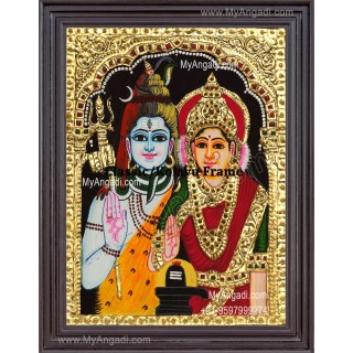 Sivan Parvathi Tanjore Painting