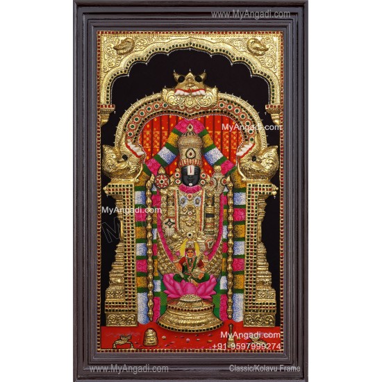 3D Balaji Lakshmi Tanjore Painting