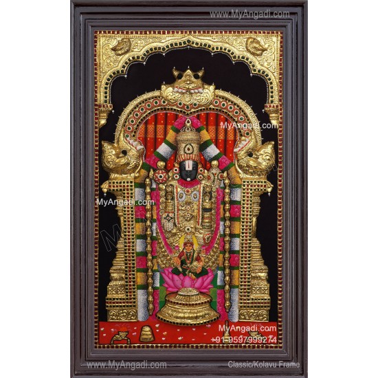 3D Balaji Lakshmi Tanjore Painting