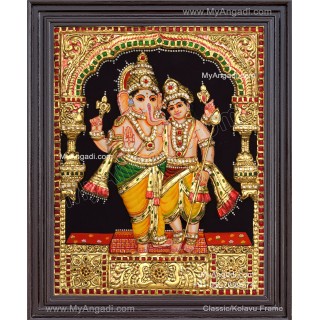 Murugar Ganesha 3D tanjore paintings
