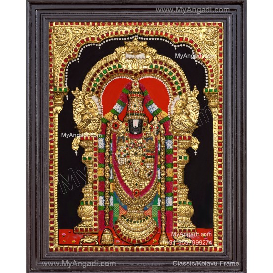 Venkateshwara Swamy 3d Tanjore Painting