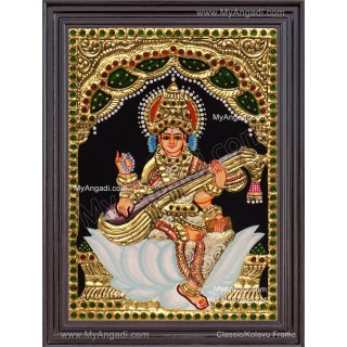 Saraswathi Tanjore Painting