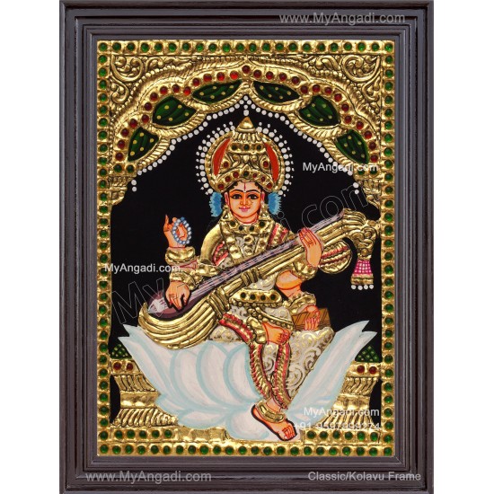 Saraswathi Tanjore Painting