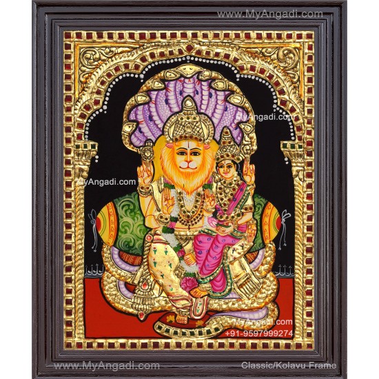 Lakshmi Narasimhar Tanjore Painting