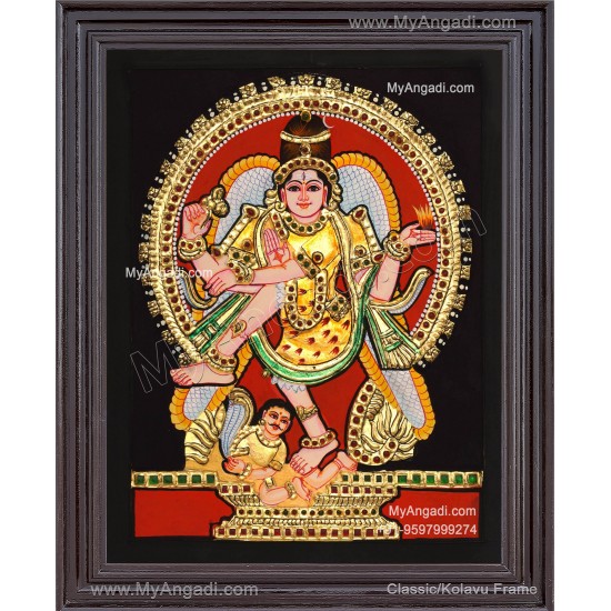 Natarajar Dance Tanjore Painting, Nataraja Tanjore Painting