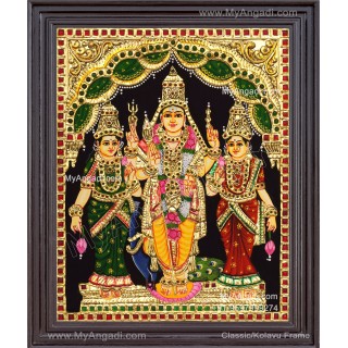 Murugan Valli Deivanai Tanjore Painting