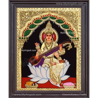 Saraswathi Tanjore Painting
