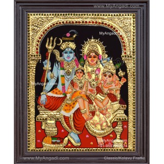 Shivan Family Tanjore Painting