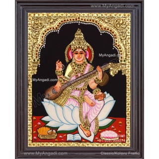 Saraswathi Tanjore Painting