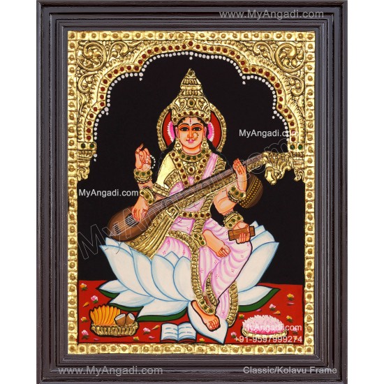 Saraswathi Tanjore Painting