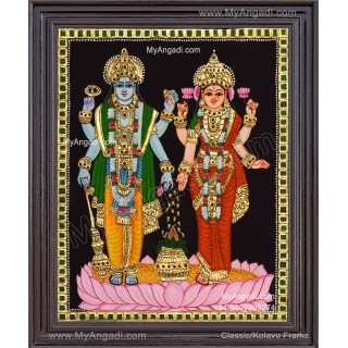 Vishnu Lakshmi Tanjore Painting
