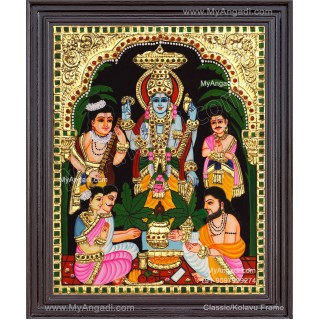 Sathya Narayana Swami Tanjore Painting