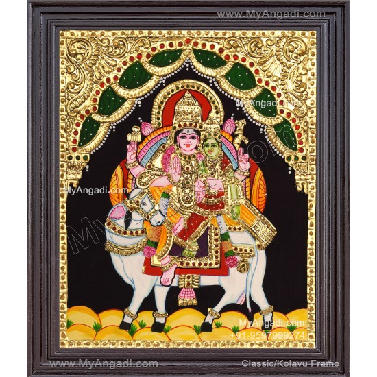 Pradhosam Sivan Parvathi Tanjore Painting