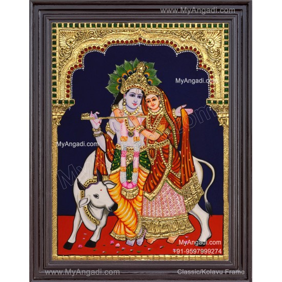 Radha Krishna Tanjore Painting