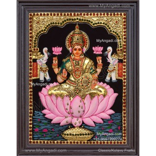 Gajalakshmi 2d Tanjore Painting