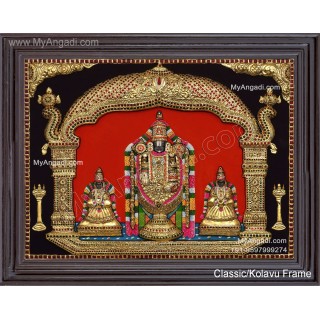 Balaji Sridevi And Boodevi 3D Tanjore Paintings 