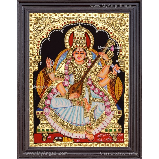 Saraswathi Tanjore Painting