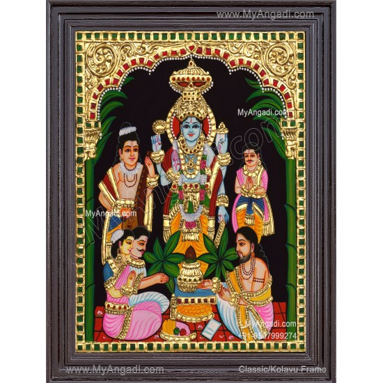 Sathya Narayana Swami Tanjore Painting