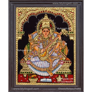 Saraswathi Tanjore Painting