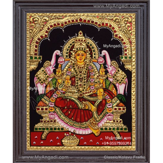 Gajalakshmi Tanjore Painting