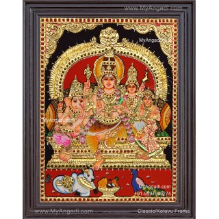 Shivan Family Tanjore Painting