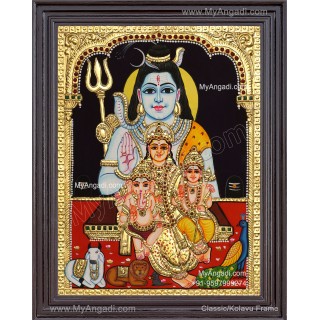 Shiva Family Tanjore Painting