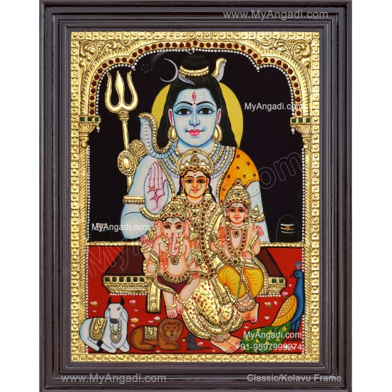 Shiva Family Tanjore Painting