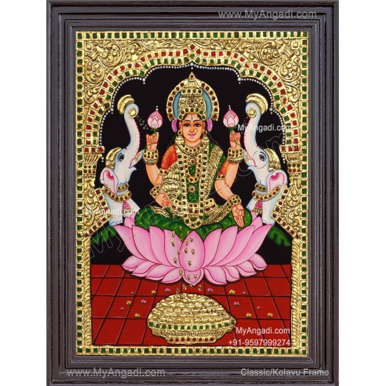 Gajalakshmi Tanjore Painting