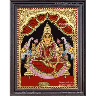 Gajalakshmi Tanjore Painting