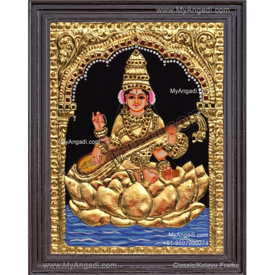 Sarawathi Tanjore Painting