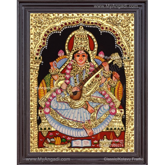 Saraswathi Tanjore Painting